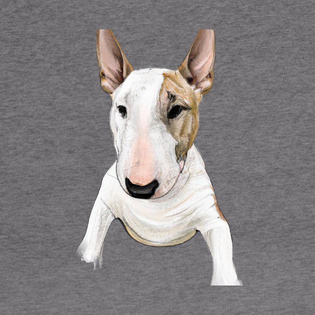 Cute Bull Terrier Drawing by Play Zoo